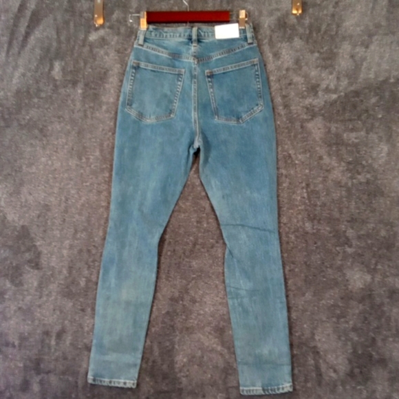 WeWoreWhat High Rise Blue Jeans Danielle Exposed Button Womens 25 - Picture 11 of 11